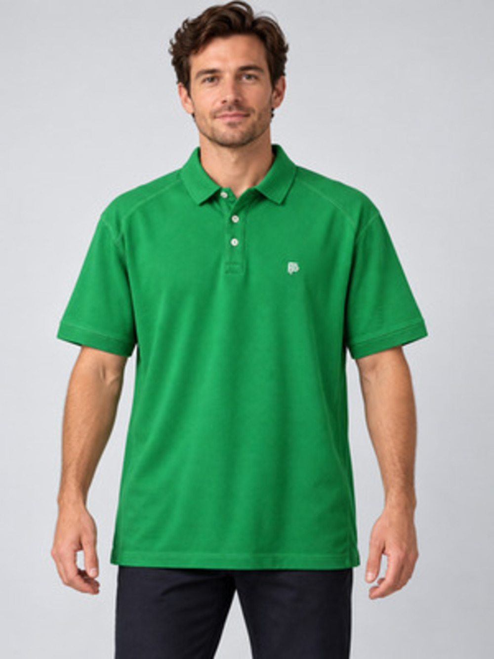 Flint Park Green Short Sleeve Polo Shirt Cotton Blend Mens XL